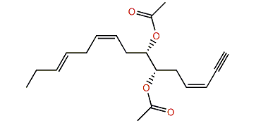 (3Z,6S,7S,9Z,12E)-3,9,12-Pentadecatrien-1-yne-6,7-diol diacetate